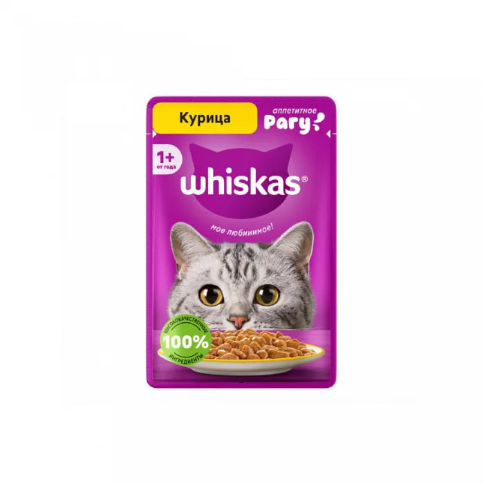 Корм влажный Вискас для кошек рагу с курицей 75 г