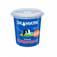 Сметана Экомилк сливочная 20% 300 г