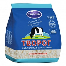 Творог Экомилк натуральный рассыпчатый 0% 350 г