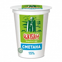 Сметана Чабан 15% 300 г