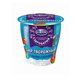 Сыр Экомилк творожный с томатом и базиликом 150 г