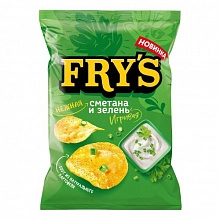 Чипсы картофельные Fry's Сметана с зеленью 70 г