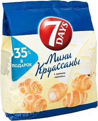 Круассаны мини с кремом ваниль 7 Дэйс, 300 гр