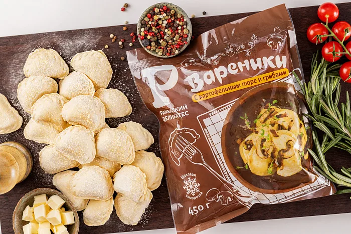 Вареники с картофельным пюре и грибами 450 г