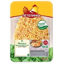 Шницель куриный Петелинка рубленый из филе грудки охлажденный 300 г