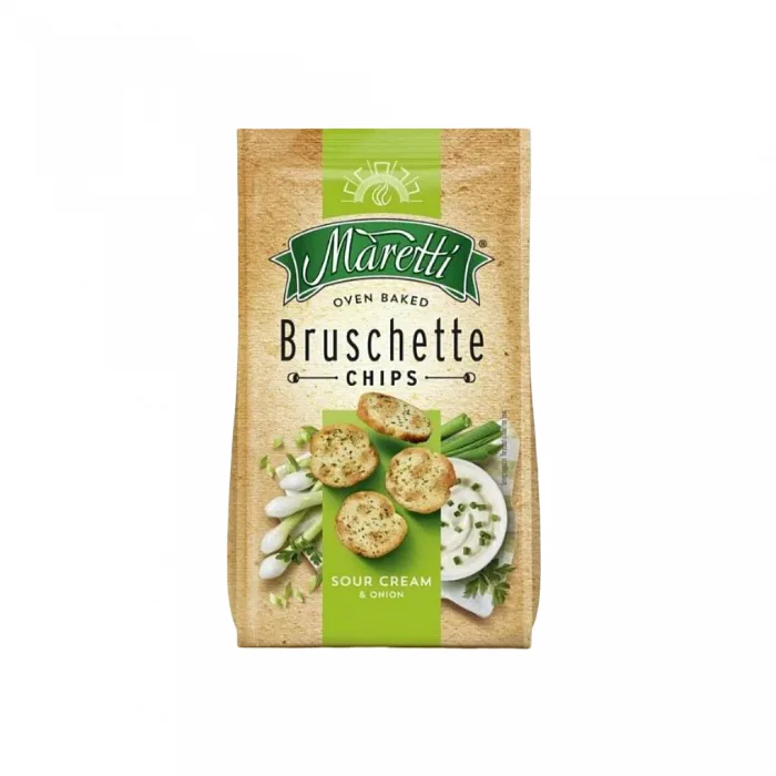 Сухарики Maretti хлебные брускетти со вкусом Сметаны и лука 70 г
