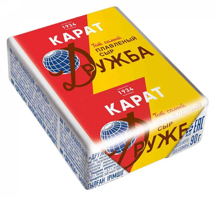 Сыр Карат Дружба плавленый 45% 90 г