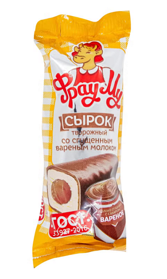 Сырок творожный Фрау Му с вареной сгущенкой глазированный