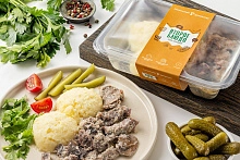 Бефстроганов из говядины с картофельным пюре замороженный 230 г