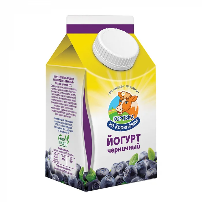 Йогурт Коровка из Кореновки Черничный
