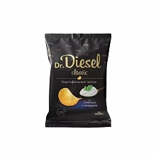 Чипсы Dr. Diesel из натурального картофеля со вкусом сметана и петрушка 120 г