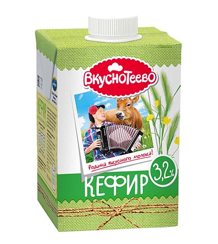 Кефир Вкуснотеево 3.2% 500 г