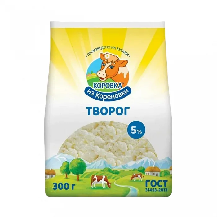 Творог Коровка из Кореновки 5% 300 г