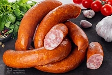 Колбаса Домашняя с чесноком полукопченая