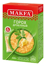 Крупа Макфа горох дробленый 6 пакетов 400 г
