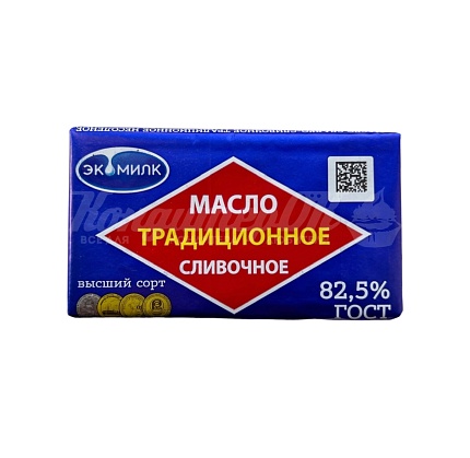 Масло Экомилк сливочное 82.5% 330 г