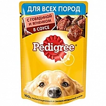 Корм влажный Педигри для собак Говядина Ягненок 85 г