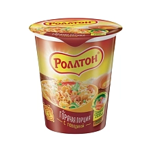 Лапша Роллтон быстрого приготовления с говядиной 70 г