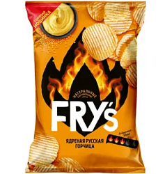 Чипсы FRY'S из натурального картофеля рифленые Злая горчица 70 г
