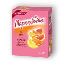 Мармелад Мармеландия дольки лимон апельсин грейпфрут 330 г