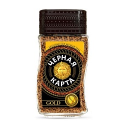 Кофе Черная карта Голд растворимый 190 г