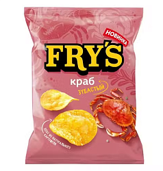 Чипсы Fry's картофельные Зубастый краб 70 г