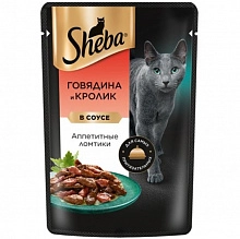  Корм Шеба Плежер ломтики в соусе говядина и кролик 85 г