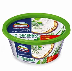 Сыр Hochland творожный с зеленью 60% 220 г