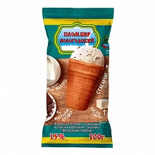 Мороженое Вологодский Пломбир сливочное с крошкой из молочного шоколада 100 г