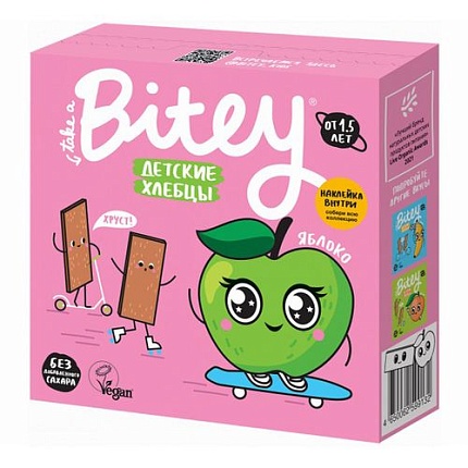 Хлебцы Bitey кукурузно-рисовые Яблоко-шпинат 40 г