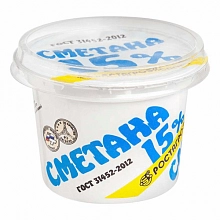 Сметана РОСТАГРОЭКСПОРТ 15% 180 г