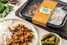 Индейка тушеная со шпинатом с фасолью с рисом замороженная 250 г