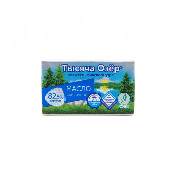 Масло Тысяча Озер сливочное 82.5% 180 г