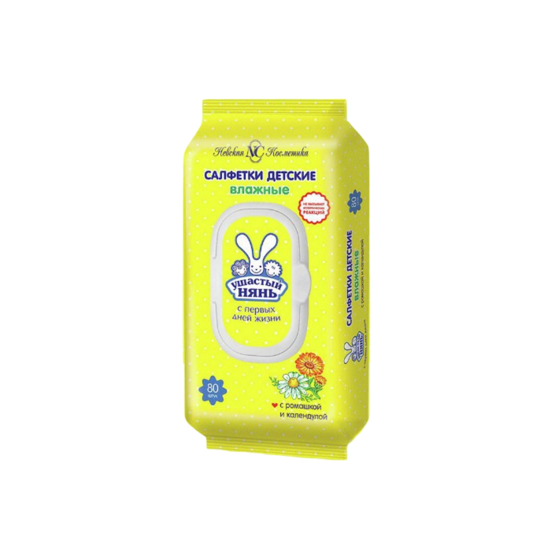 Салфетки Ушастый нянь влажные 80 шт