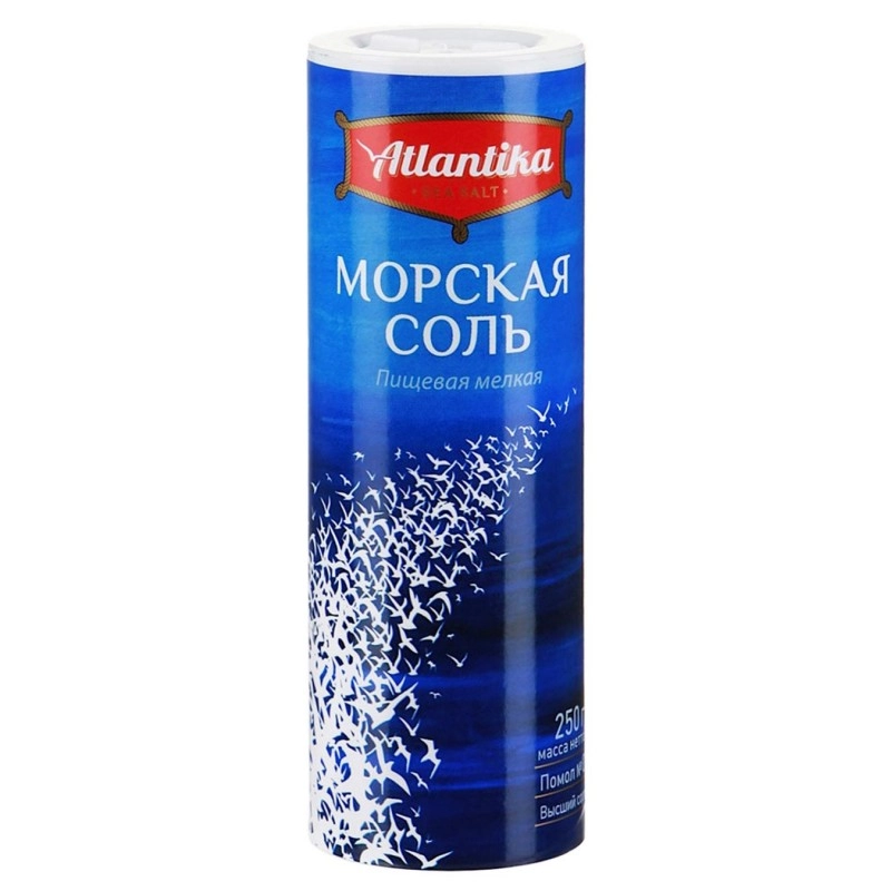 Соль Атлантика Морская мелкая 250 г