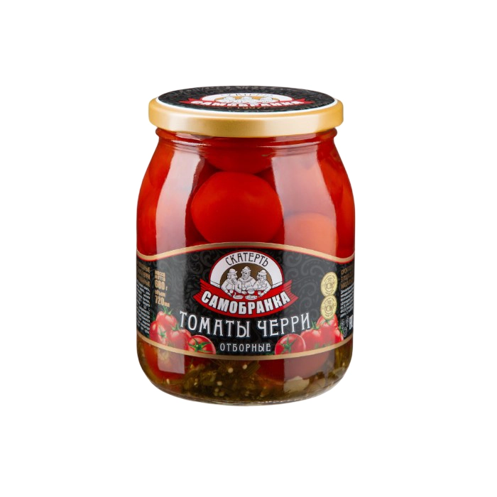 Томаты Скатерть Самобранка Черри маринованные 720 мл