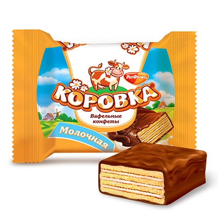 Конфеты РотФронт Коровка вафельные молочные 250 г