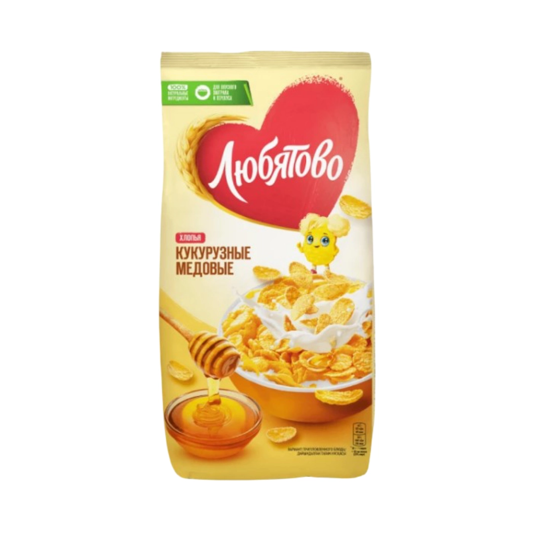Хлопья Любятово Кукурузные медовые 250 г