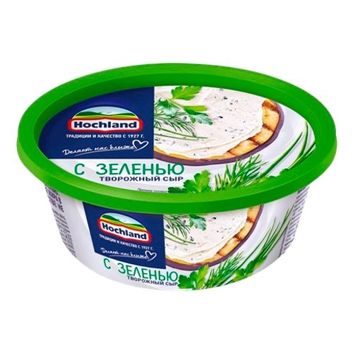 Сыр Хохланд твороженный с зеленью 140 г плавленный