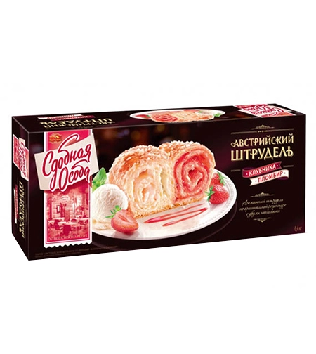 Штрудель Черемушки Австрийский клубника-пломбир 400 г