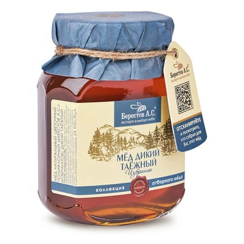 Мёд Берестов А.С. натуральный Дикий Таежный 500 г