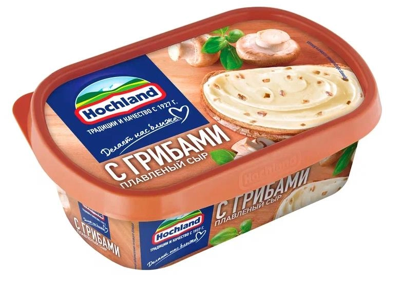 Сыр Хохланд Грибы ванночка 200 г плавленный