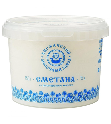 Сметана Киржачский 15% ГОСТ 450 г
