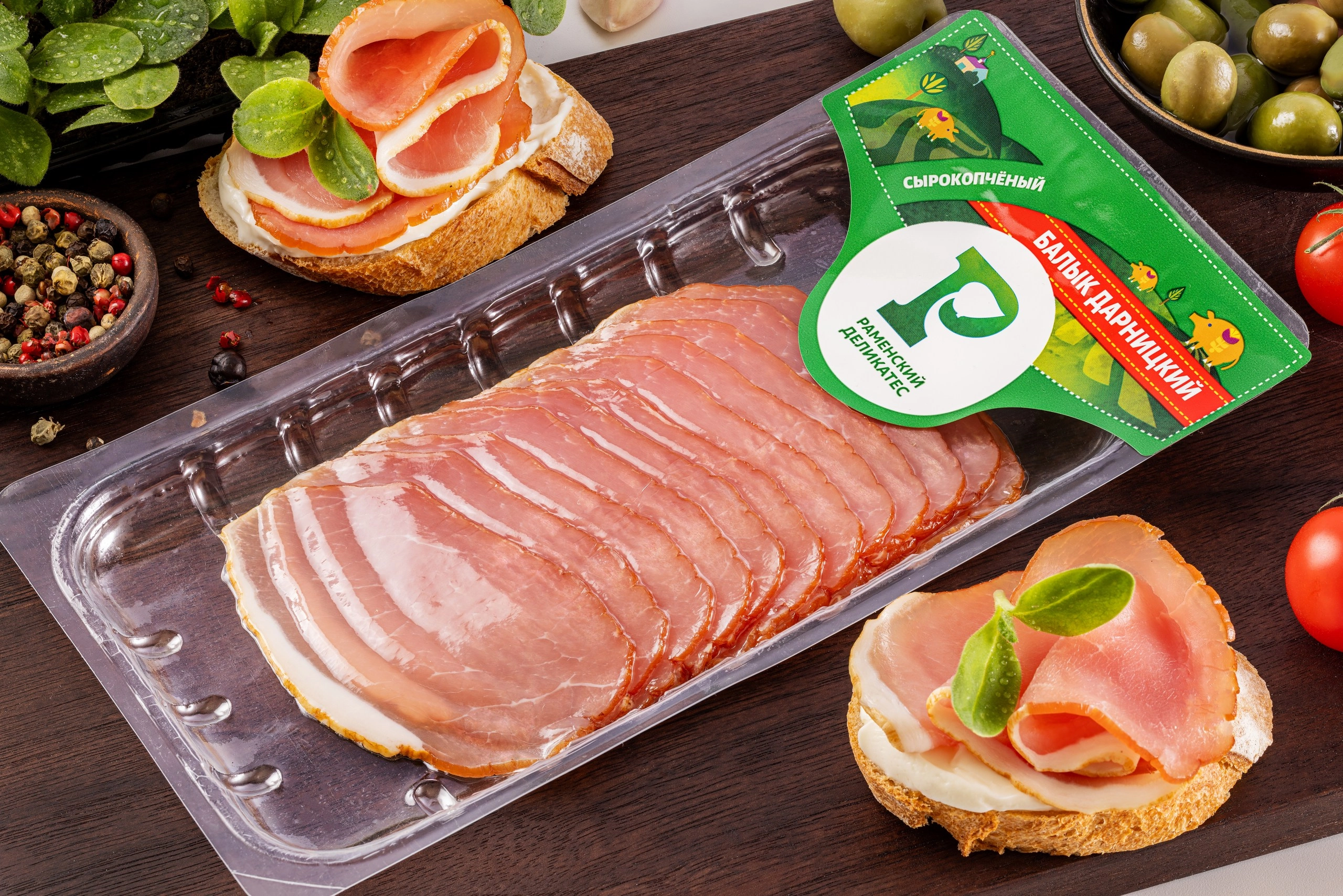 Балык Дарницкий сырокопченый нарезка 100 г