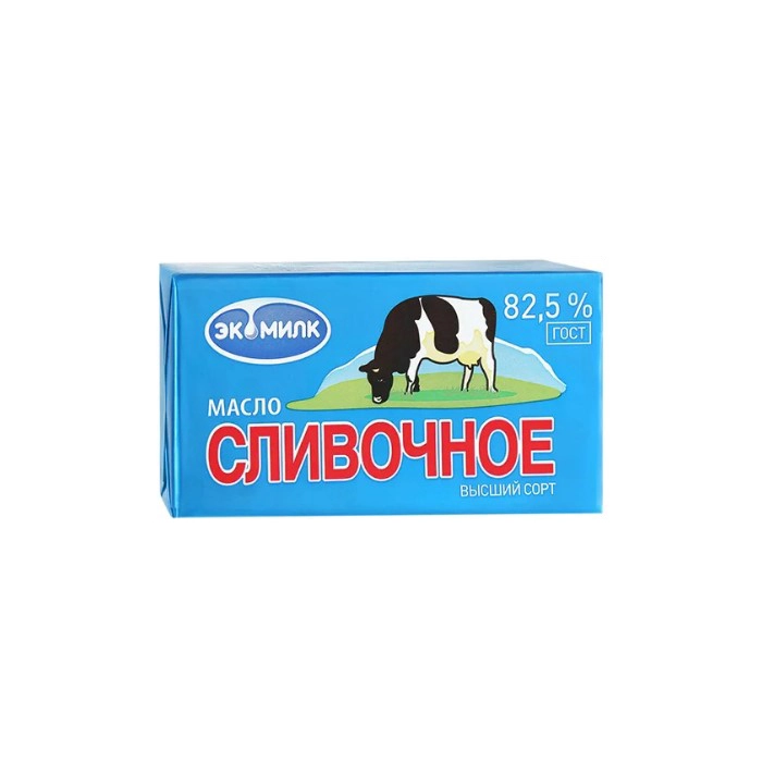 Масло Экомилк Сливочное 82.5% 180 г
