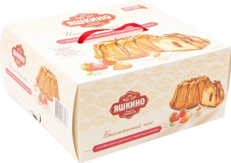 Кекс Яшкино с клубничным джемом и сливочным кремом 500 г