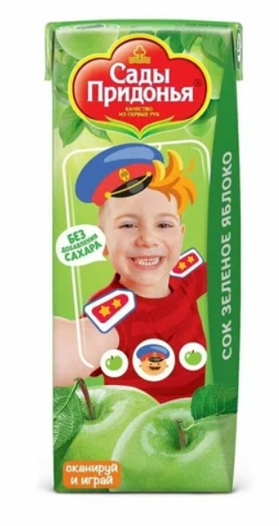 Сок Сады Придонья яблочный прямого отжима 200 мл