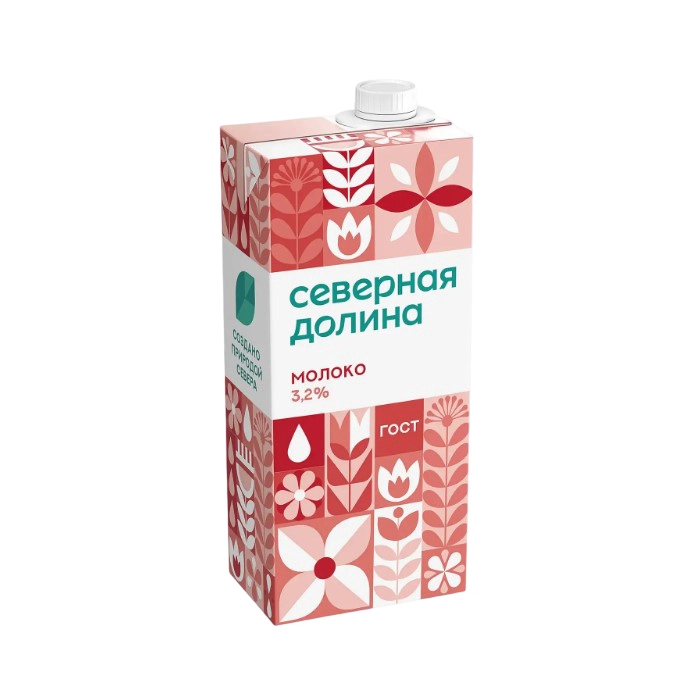 Молоко Северная Долина ультрапастеризованное 3.2% 925 мл