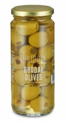 Оливки Gustoria зелёные без косточки 358 мл