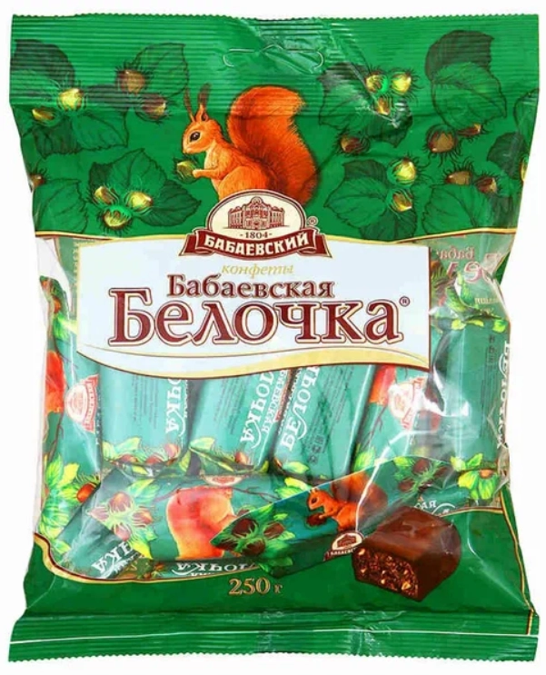 Конфеты Бабаевский Белочка шоколадные 200 г